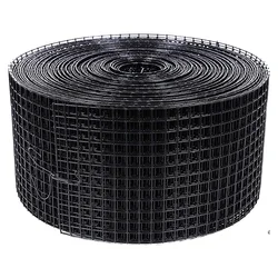 6' high Black PVC Coated Solar Panel Wire Mesh Guard Fence
