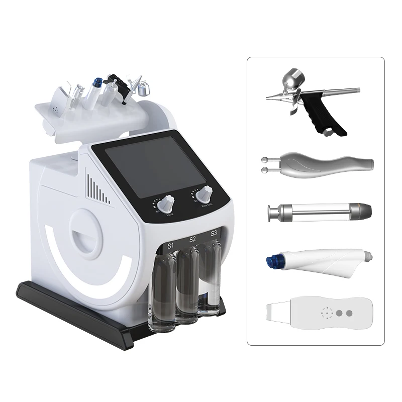 2024 H202 6 in 1 Microdermabrasion Aqua Peel Deep Cleaning Skin Tightening Portable Hydro Water Facial Jet Machine Hydrofacials