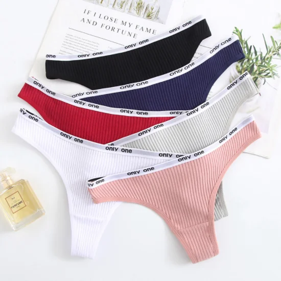 2022 Valentines Day Sexy Ladies Lingerie Comfortable Underwear Thong Lady Panties Custom Cotton Thong For Woman