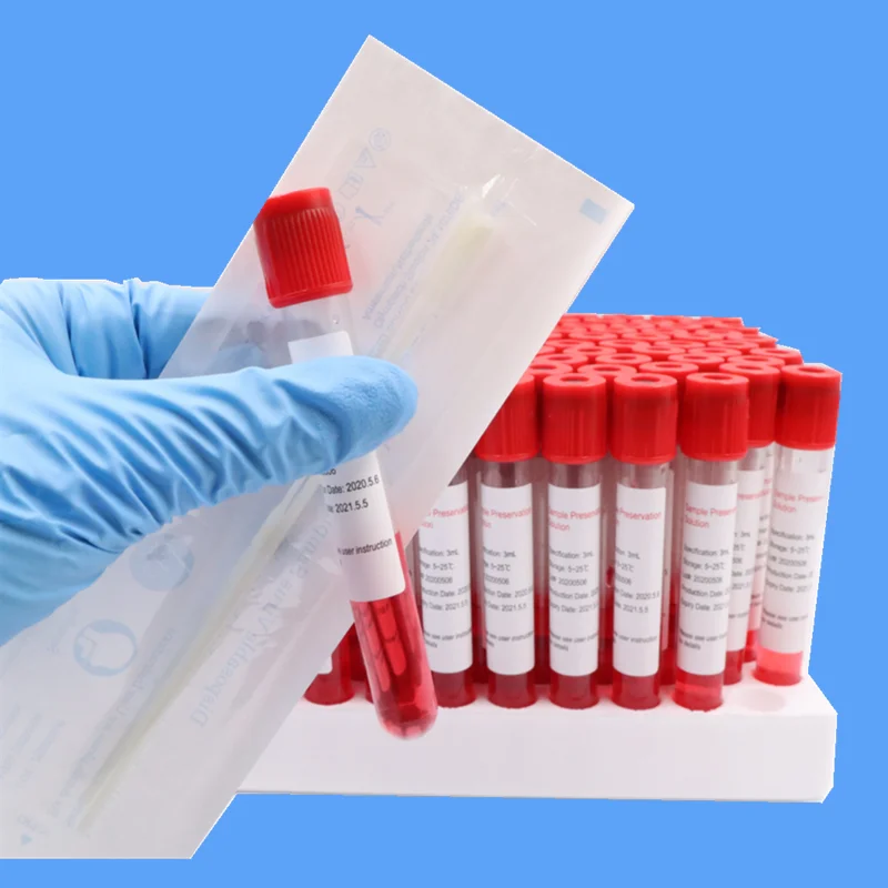 
Medical Sterile 10ml Test Transport Tube with Swab Transfort Vtm Tube Empty EOS 2 Years 100% Nylon Class I MOL SGS(AE)*2 