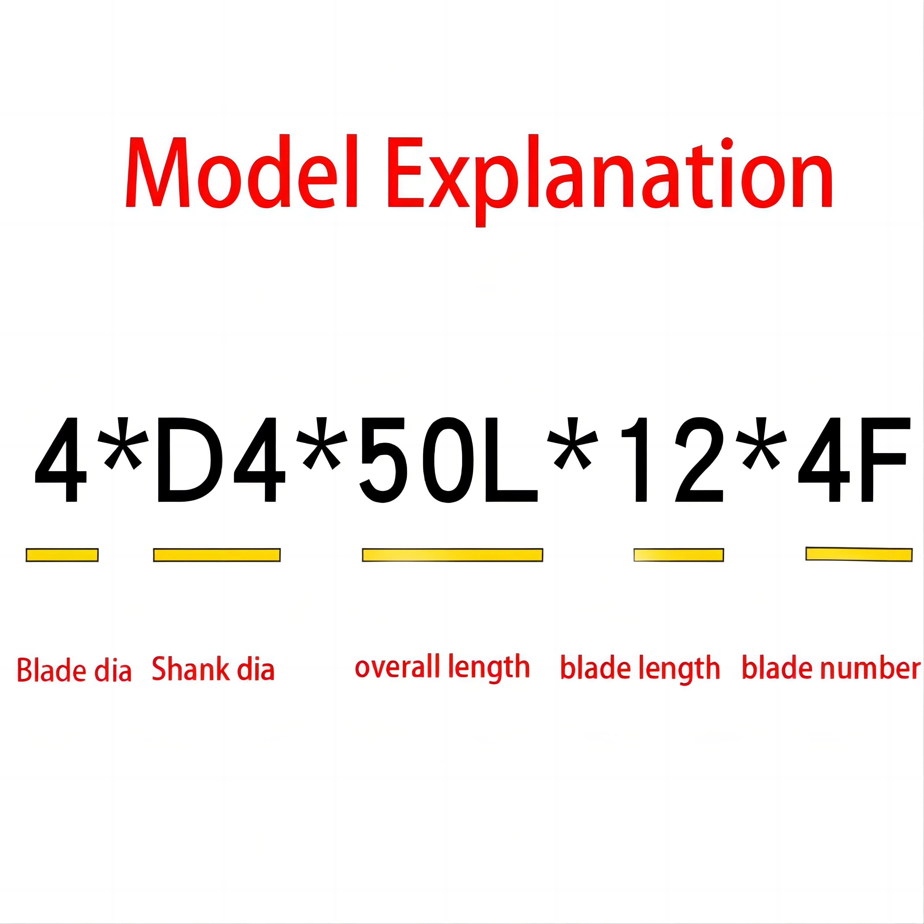 Carbide EndMill 4 6 8 10mm 4Flutes HRC55 Milling Cutter Alloy Coating Tungsten Steel Cutting Tool CNC Endmills