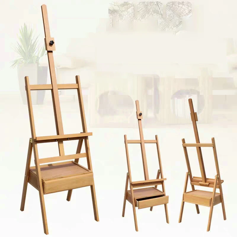 hot beech wood material large painting wooden art frame easel