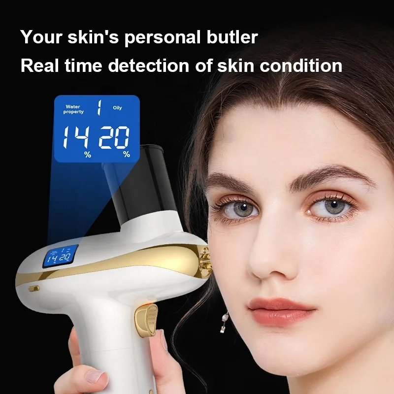 2024 New Design Portable Airbrush Red Blue Light Skin Rejuvenation Facial Beauty Sprayer Skin Analyze Oxygen Injector