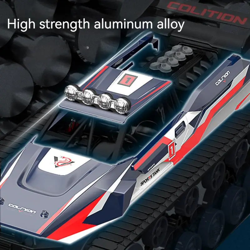 JJRC Q155 7.4V 1:12 Alloy High Speed Drifting RC Tank Climbing Wading Spray 2.4g Full Scale Remote Control Toy Tank Car