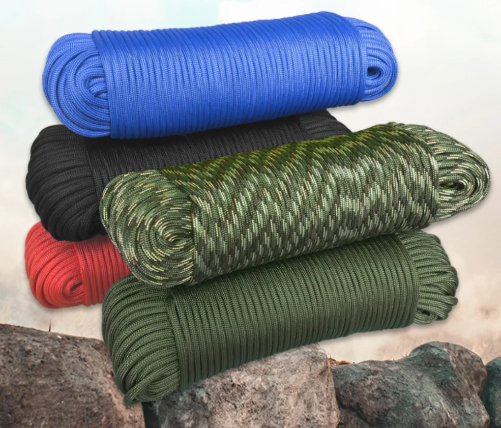 30meters 100ft  Bracelet/DIY Projects/Camping 750lb Parachute cord with 11 inner cores 100% polyester  750lb paracord