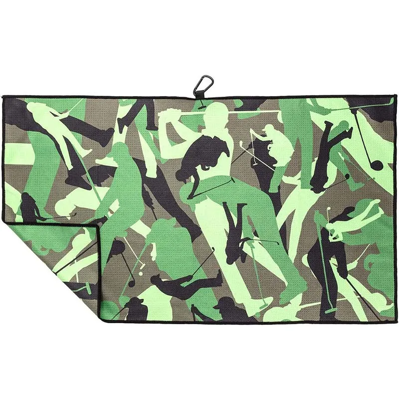 Microfiber waffle sublimation golf towel custom golf towel golf towel with loop