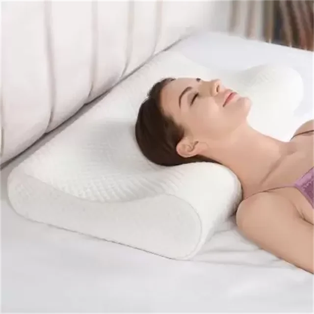 HNOS Customization China B Shaped Functional Cervical Orthopedic Neck Side Sleeping Pillow Memory Foam for Bed