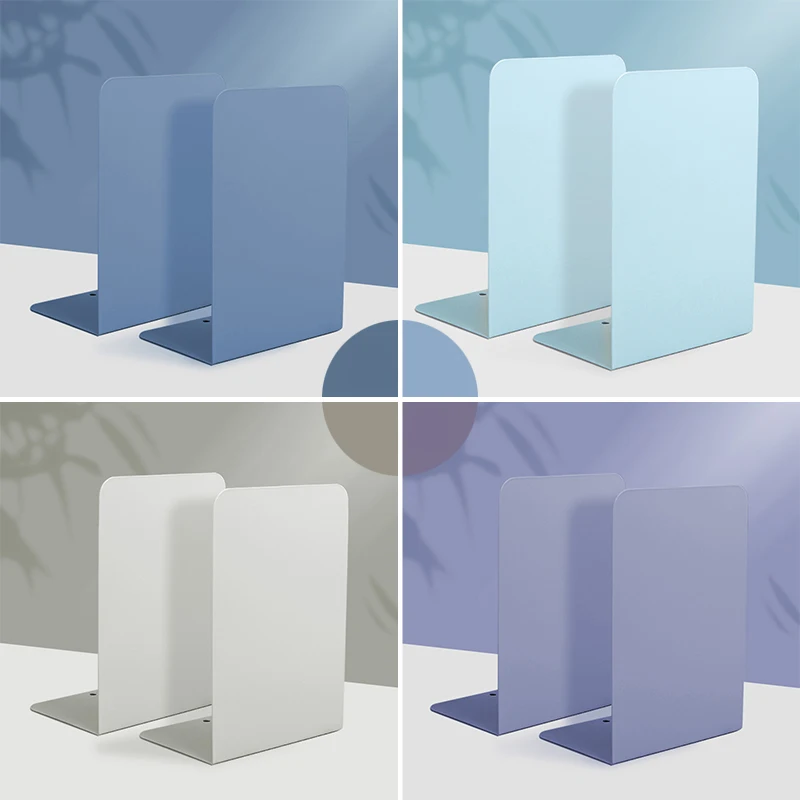 New Design Heavy Duty L Shaped Custom Decorative Strong Iron Bookends Holder Colorful Book Stand Metal Bookend Book Stand