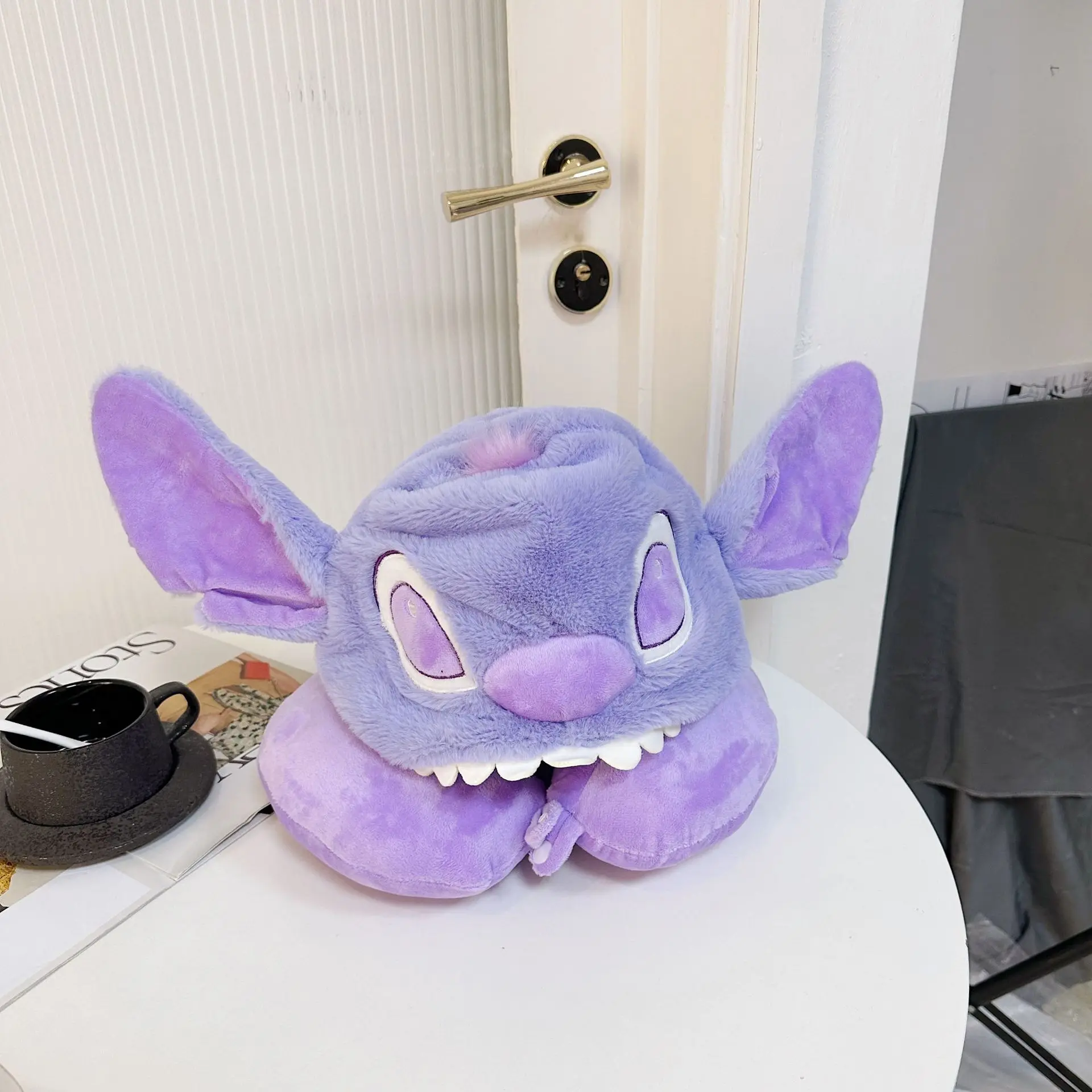 Stock Lilo & Stitch Stuffed U-Shaped Pillow Dolls Pink Blue Stitch Angel Plush Toys Pendant Hot Models Cute Kids Christmas Toy