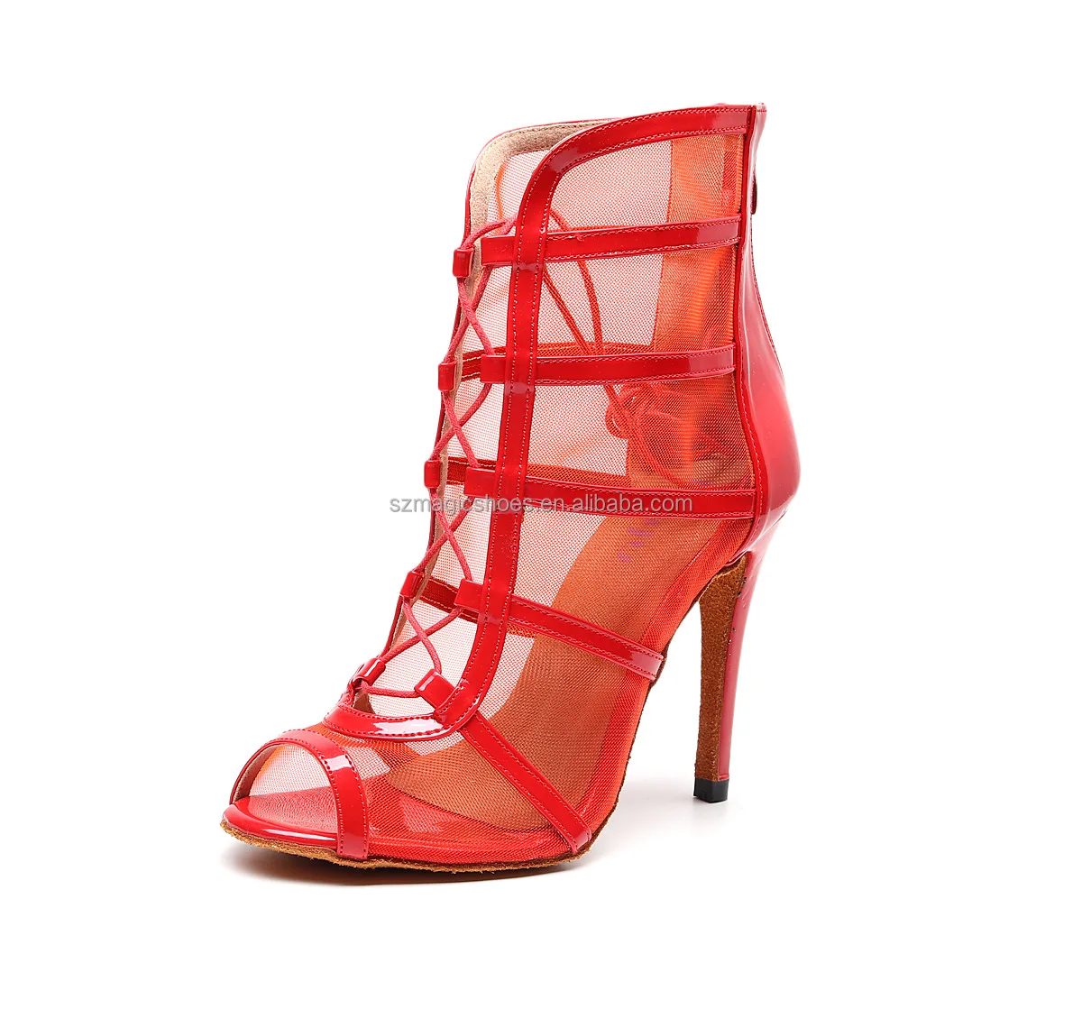 Customized Suede Sole Dance Boots for Women Nude