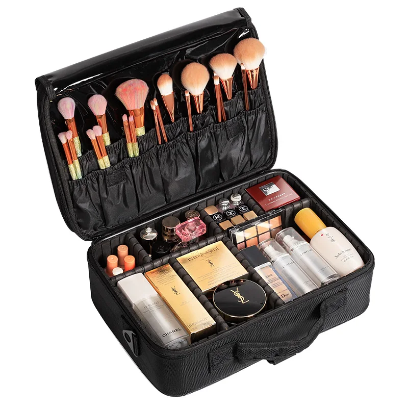 Latest Craze Portable Travel Black Makeup Carry Case Cosmetic Case Makeup Case