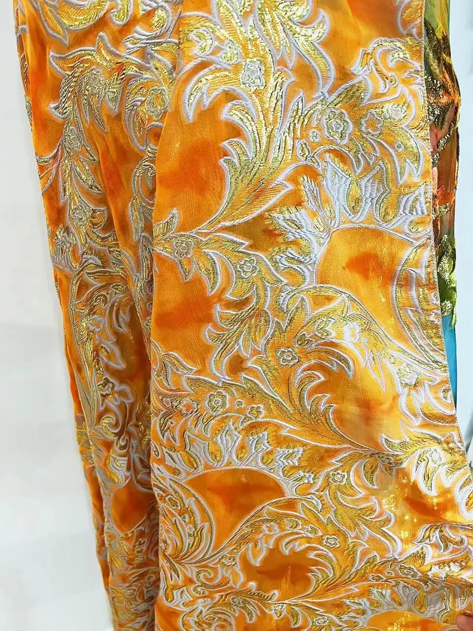 Custom Printing Soft Dress Burnout Silk Fabric Velvet Fabric With Manufacturer Price