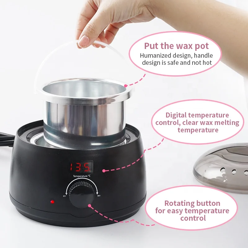 
Best selling hair removal paraffin melting machine mini waxing kit waxness warmer depilatory bees wax heater 