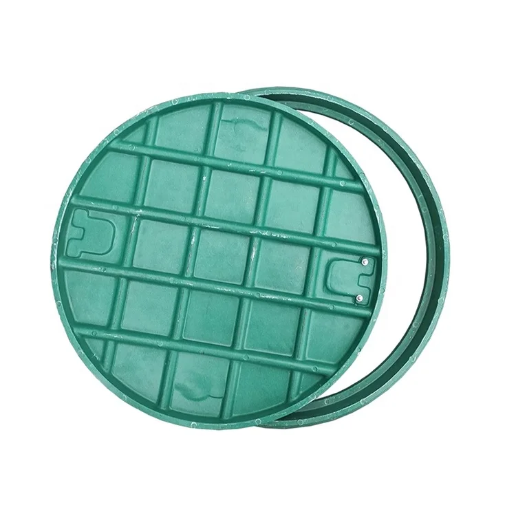 EN124 Composite Manhole Cover Reinforced SMC BMC Cover Round Plastic Manhole Cover