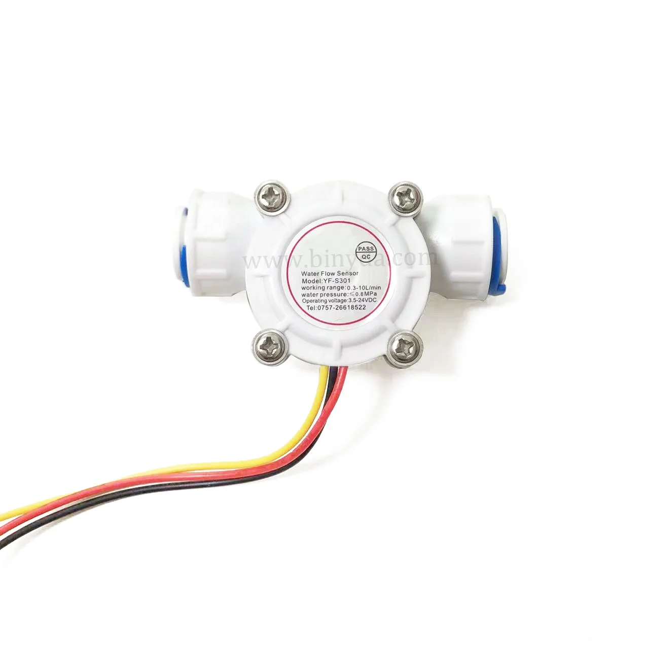 YF-S301 Water Flow Sensor Hall Water Flowmeter 3 PE Tube Quick Connection Water Flow Sensor