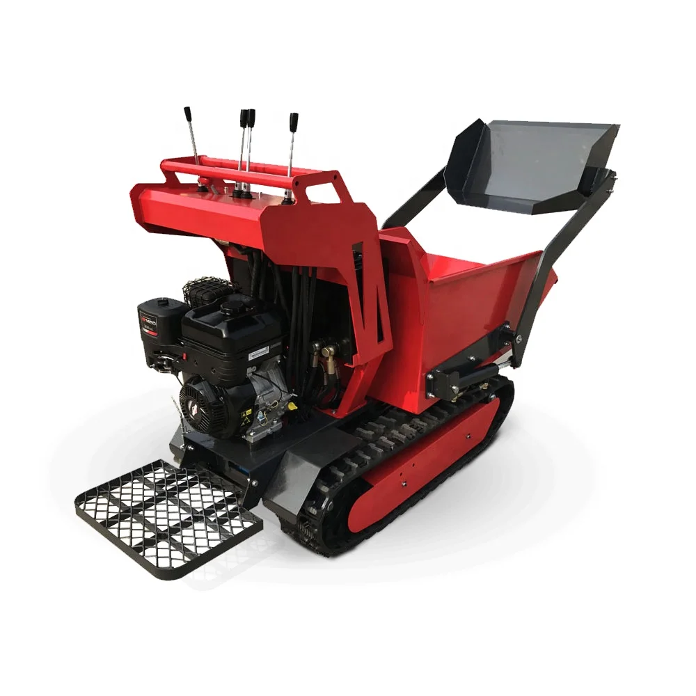 Power Barrow China Crawler Tractor Farm Machine Petrol Mini Dumper 500kg Full Hydraulic