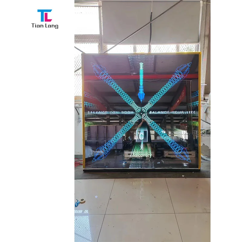 Wholesale Outdoor Waterproof Infinity Mirror Signs Neon Light Sign Advertising Infinity Mirror Box For Business Bar Sign