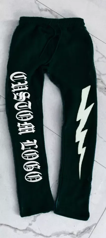 wholesale High Quality 100% Cotton Custom LOGO Loose Puff Print Graphic Trousers Jogger Track Sweat Pants Sweatpants Mens Jogger