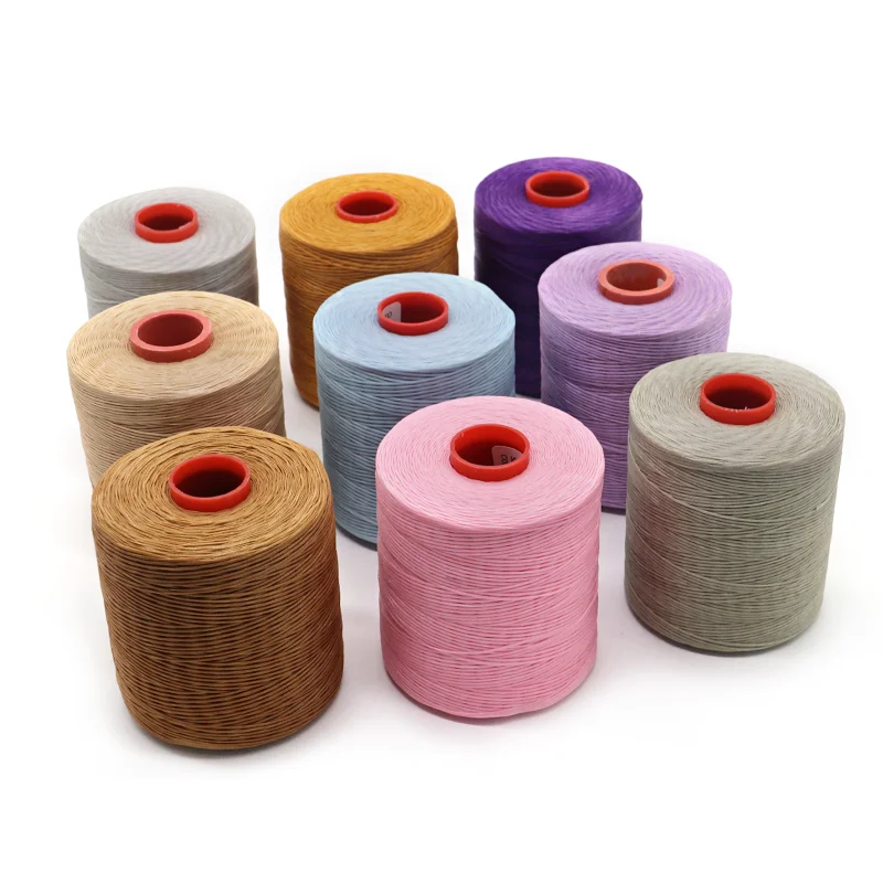 wholesale flat wax thread 100% polyester for sewing shoes