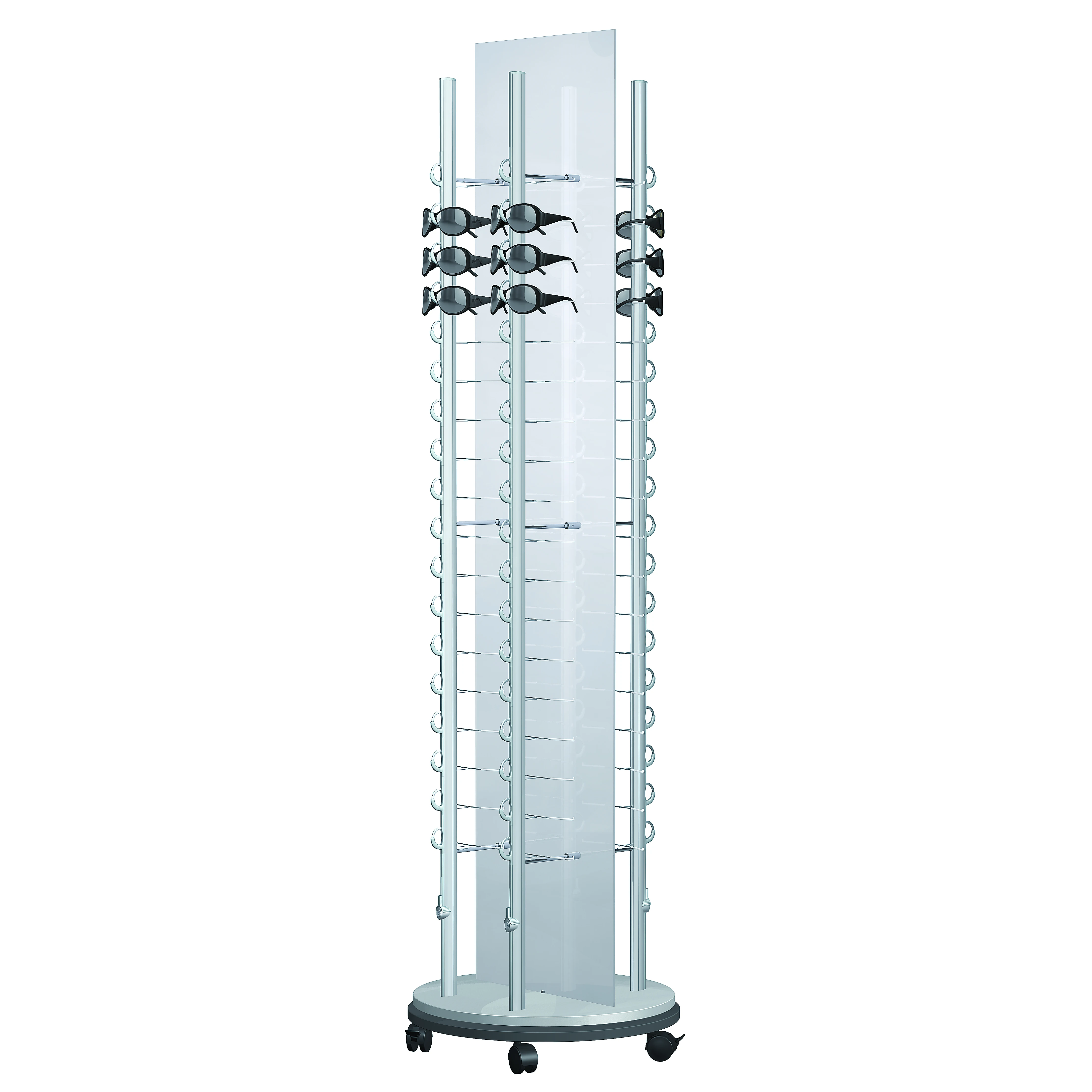 Lockable sunglasses floor standing locking sunglass display eyeglass display rod stand sunglasses display stand with lock
