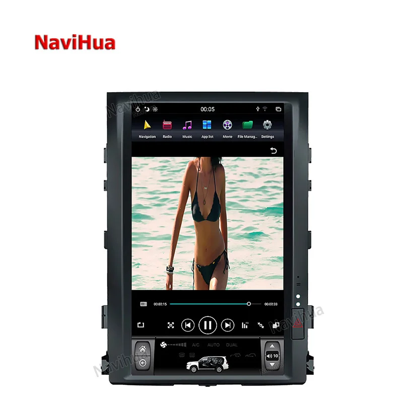 Автомобильный dvd-плеер NaviHua с вертикальным экраном 16 дюймов в стиле Тесла для Toyota Land Cruiser 2008-2015, низкая и высокая версии