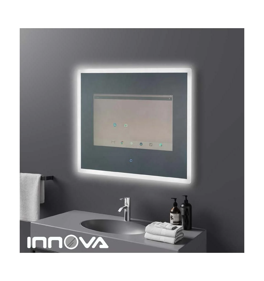 Innova Rectangle smart magic TV mirror  Android touch screen Waterproof TV Led Magic Movie Mirror