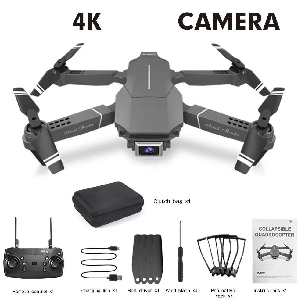  Финальная-распродажа складной E68 беспилотные летательные аппараты с 4K WIFI Drones широкоугольная мини-Дроны камера игрушки для