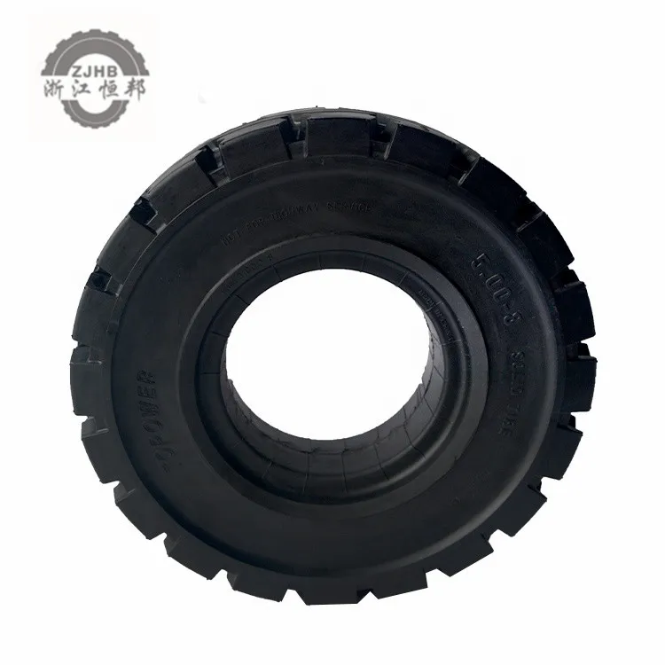 Ultra-deep pattern Industrial solid tire 5.00-8 for forklift wheel