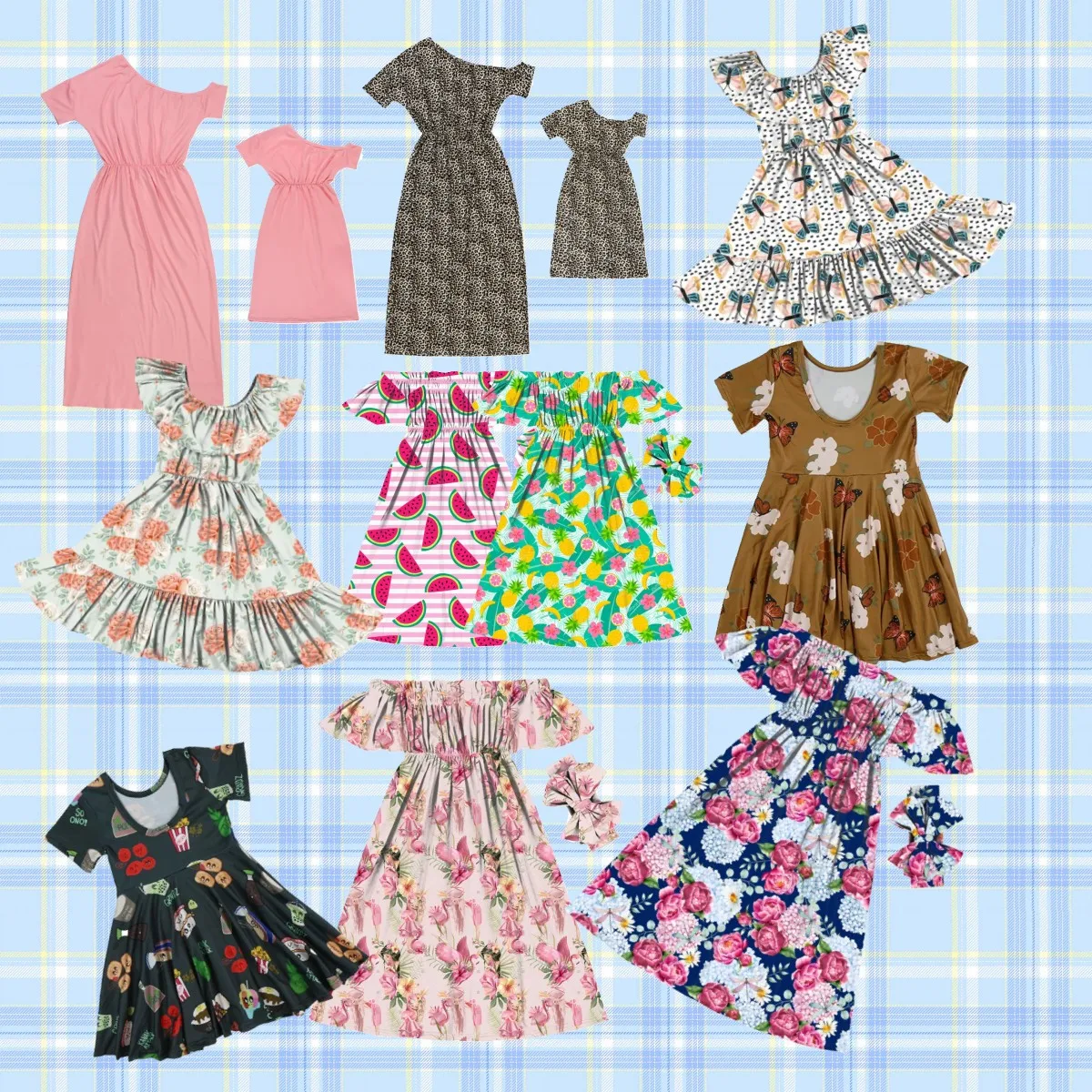 Yiwu Yiyuan Garment custom patterns dresses women mother and daughter party dress boutique summer sexy dresses for girls women