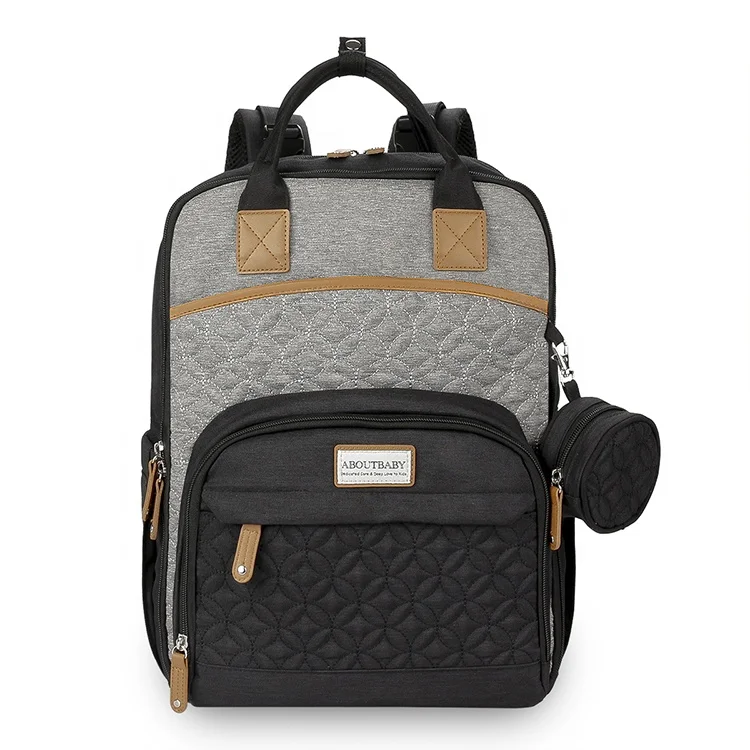 New 3pcs Set Custom Logo Luxury Baby Diaper Bag Backpack Mommy Bag With Pacifier Case Diaper Changing Pad