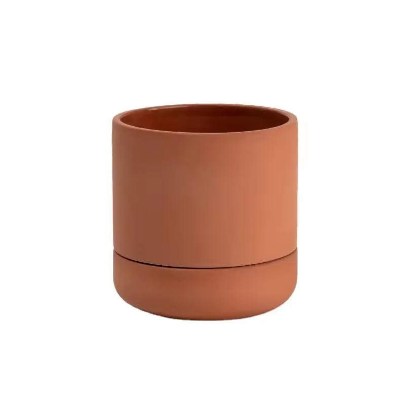 self watering planter garden pots planters matte colored self water terracotta plant pot