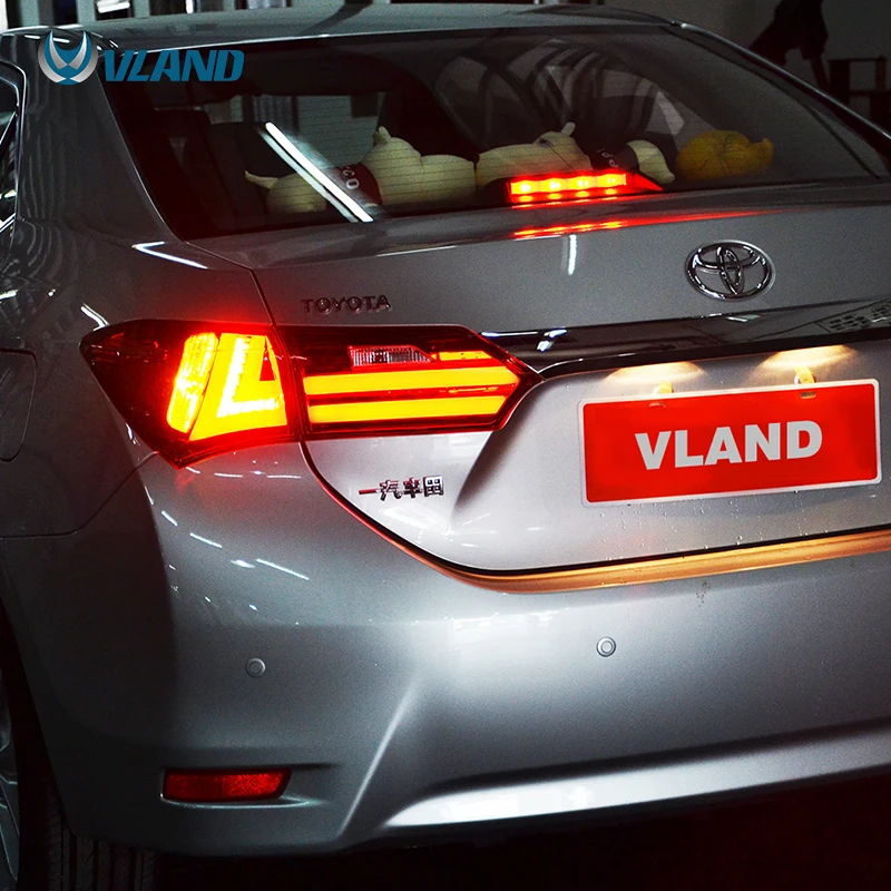 Vland Factory Wholesale Tail Light For Toyota Corolla 2014-up Led Rear Car Auto Part Tail Lamp Accessories Lighting