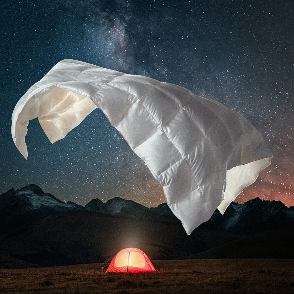 Premium Lightweight Greyduck Feathers Down Comforter Luxurious Summer Down Blanket