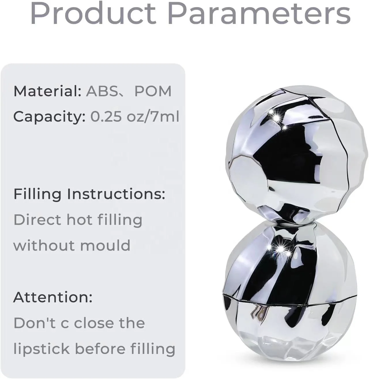 small round ball silver lip balm container lip balm container packaging honey jar lip balm