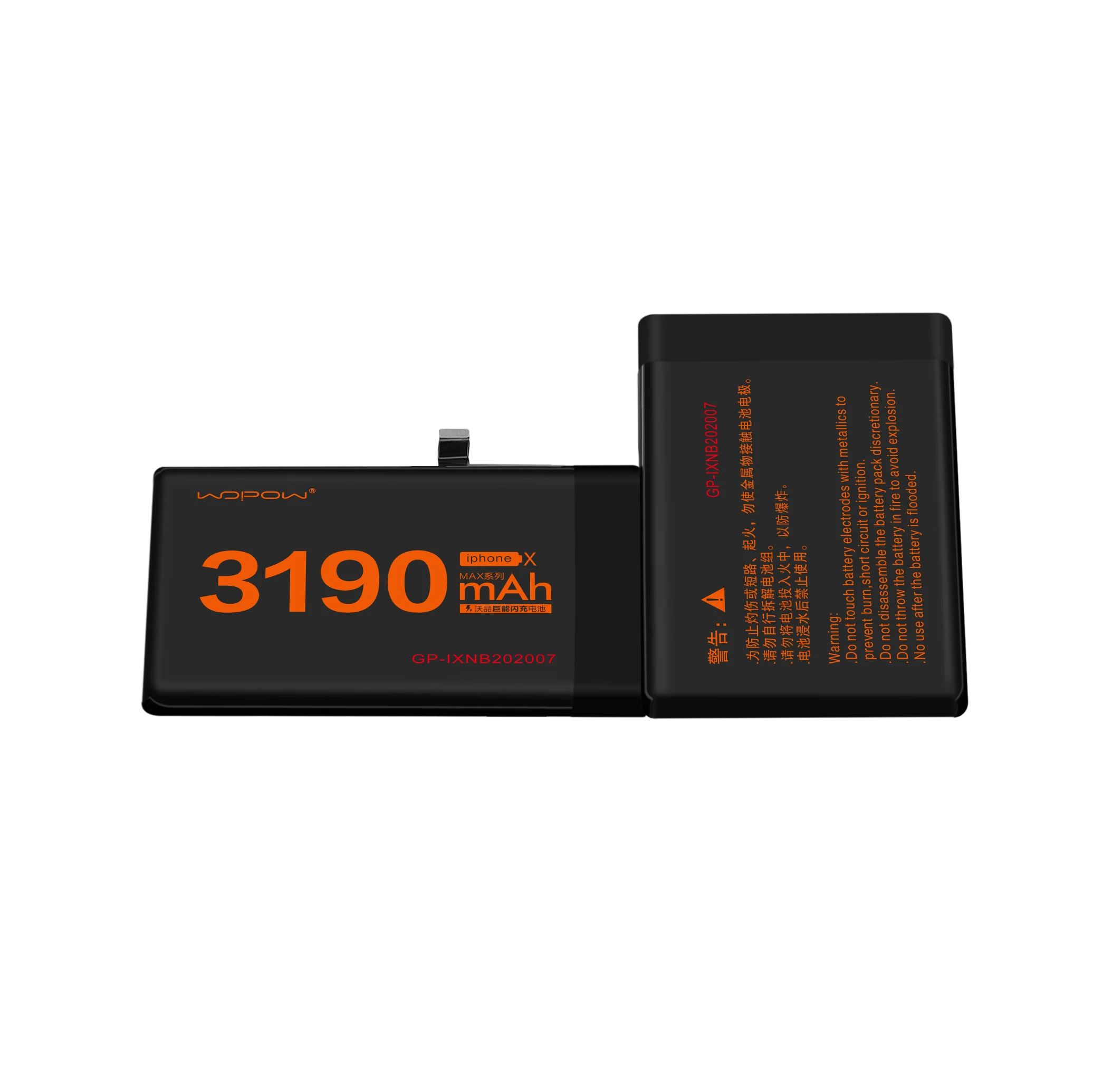 
WOPOW GP-серии на складе супер мощность 12 месяцев оригинал Гарантия аккумуляторная батарея для ix аккумулятор для iphone x 