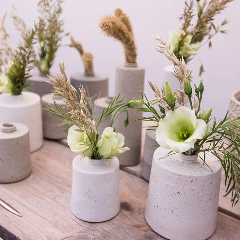 Недорогие цементные цветочные вазы в деревенском стиле уникального дизайна для украшения дома