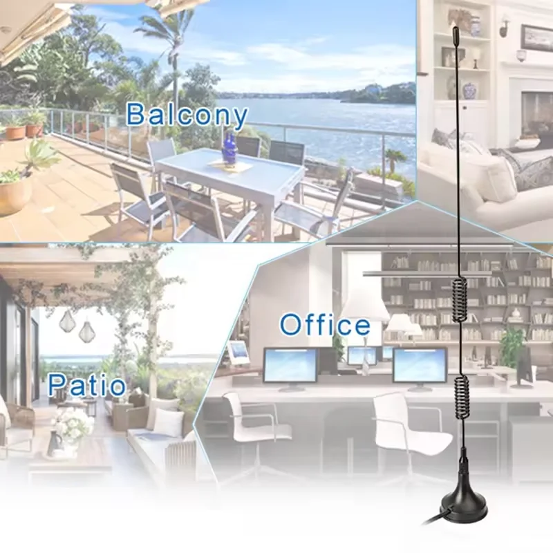 Outdoor Long Range 600-6000mhz GSM GPRS 3G 4G 5G Antenna High Gain 15dBi Magnetic Antenna for Wifi Router Modem