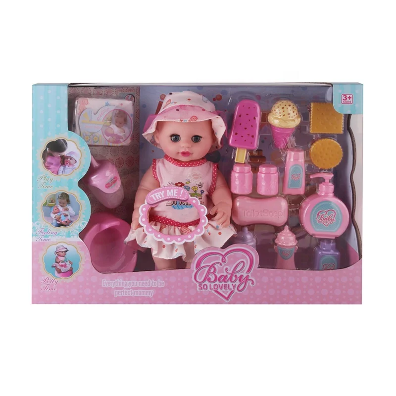 12 Inch baby doll toy with accessories house play baby doll set