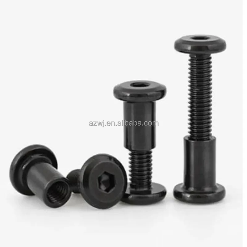 304 Stainless Steel Carbon Steel Brass Post Binding Screws Leather Fastener Hex Socket Chicago Screw