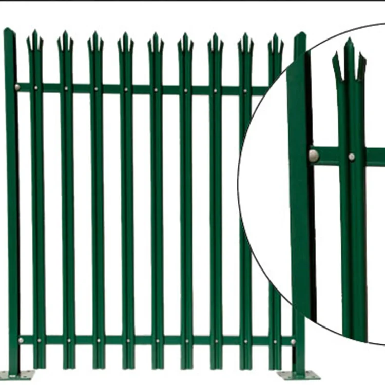 adjustable hot dipped galvanized with PVC coated painted european style palisade garden for coutryard garden yard protection