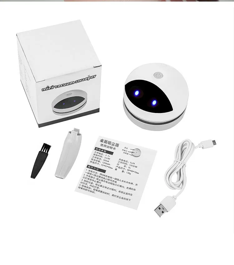 Hot Selling Usb Rechargeable Mini Desktop Vacuum Cleaner Crumb Dust Sweeper For  Home Office