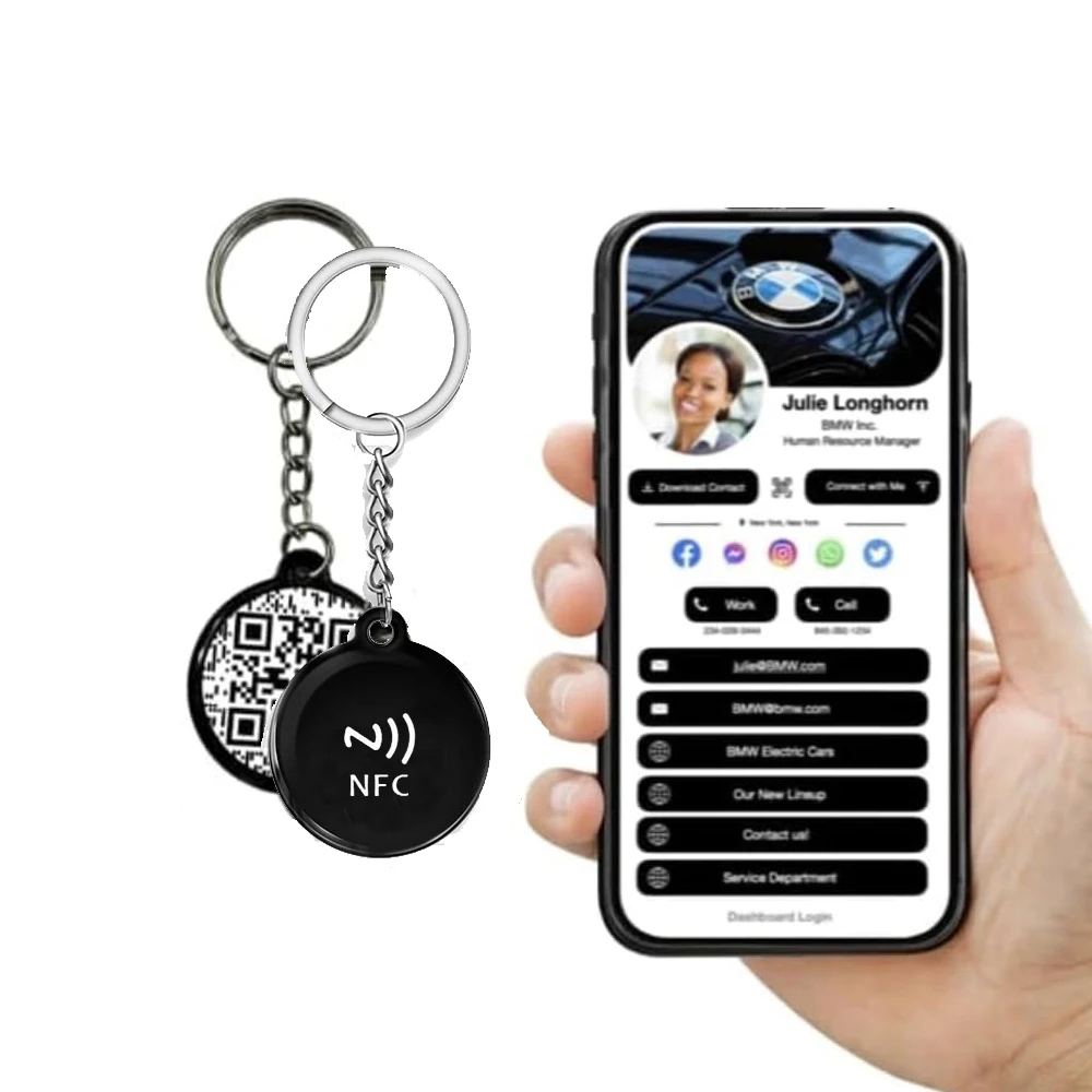 Google Phone Key Luggage Waterproof Dog Epoxy Mini Custom Print Cards Keychain Pet Programable Nfc Tag