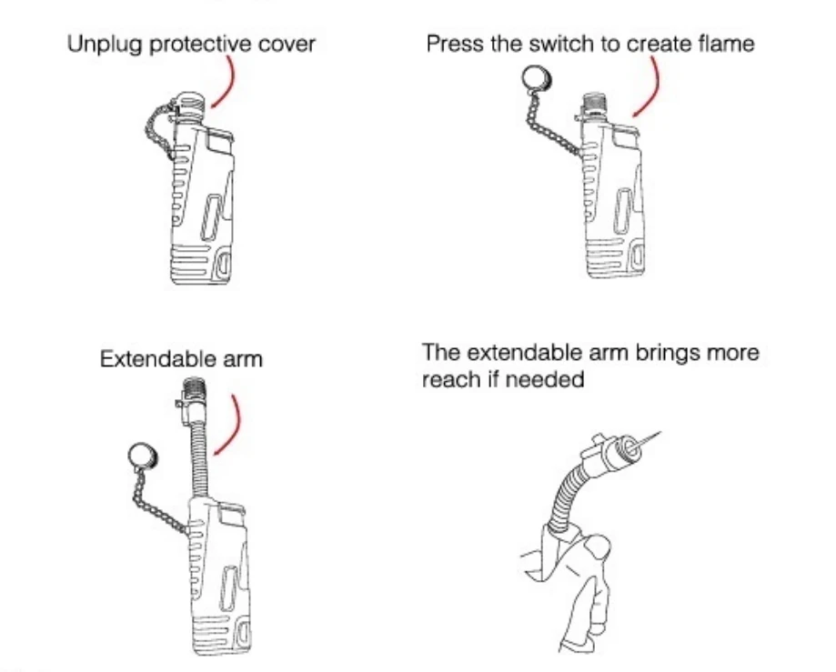 Outdoor Branded Flexible Neck Refillable butane Camping Sports Lighter One Jet Flame Torch Lighter