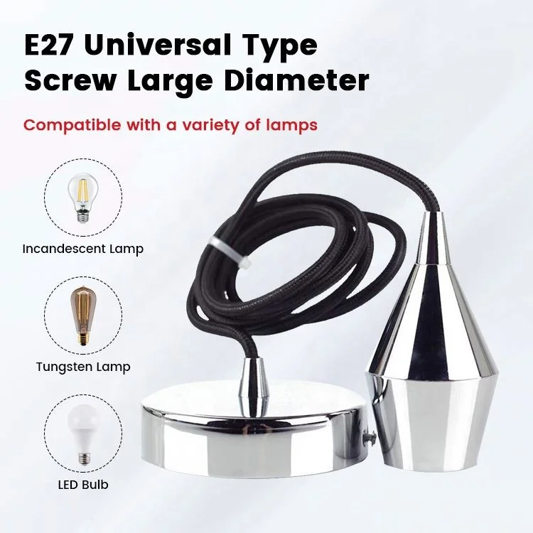 Vintage Aluminum Decorative Aluminum Lamp Holder E27 Retro Pendant Light Fixtures Edison Light Bulb Socket Lamp Holder