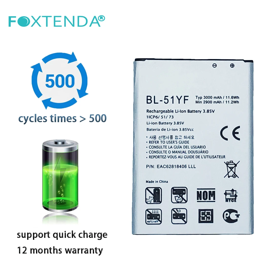 hot selling AAA grade battery cell BL-51YF 3000mAh original full mah for LG G4 batteries for mobile phones