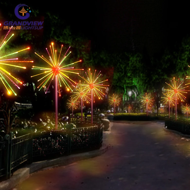 High Quality Christmas decorative supplies Led Outdoor Firework Tree Light