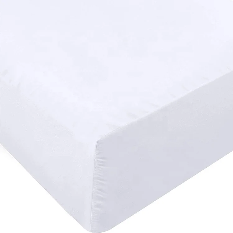 Amazon Choice Microfiber Bed Sheet Bedspread White Color Bedding Set With Pillowcase Fitted Sheets