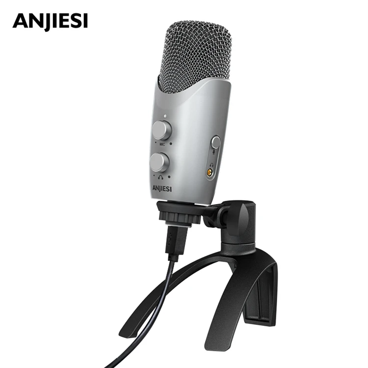 Promotional Wholesale desktop Karaoke wired Noise Cancelling Lavalier Copper Aluminum Usb Pc Microphone