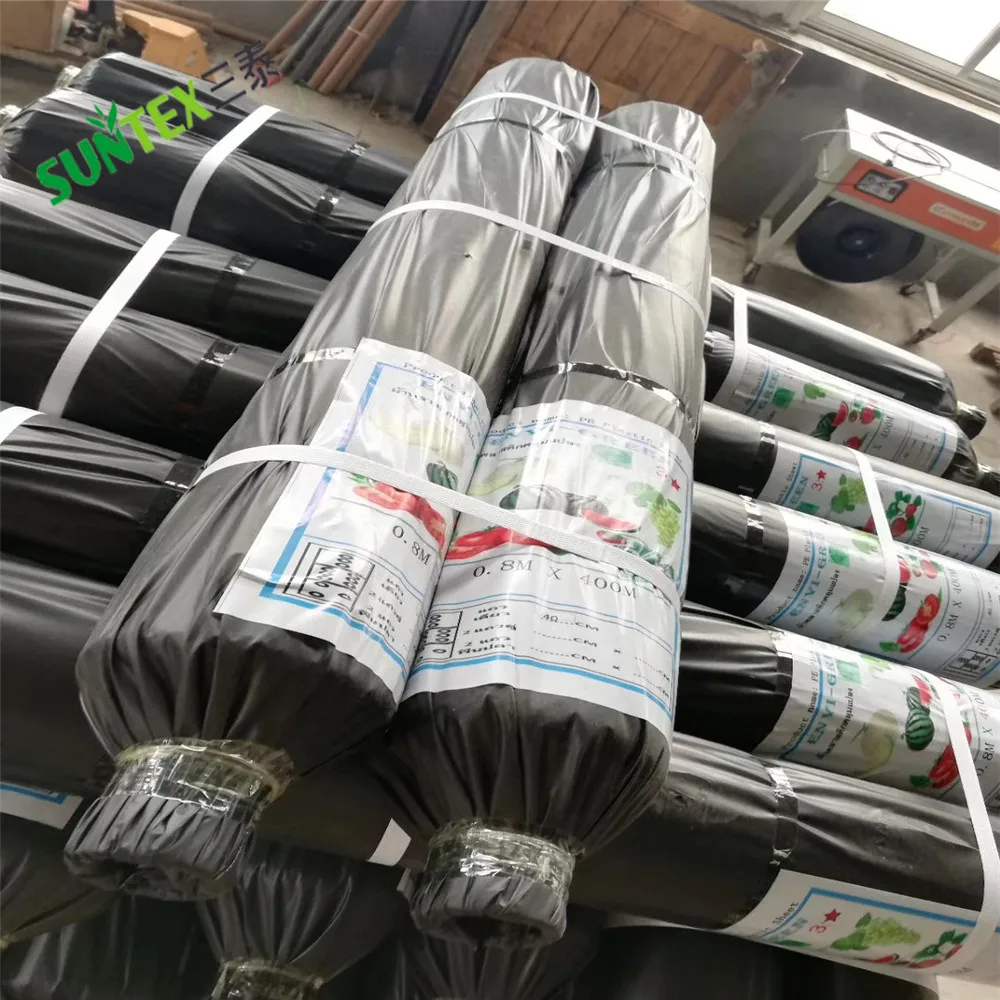 Пленка для Мульчирования 8 микрон черная из полиэтилена сельского