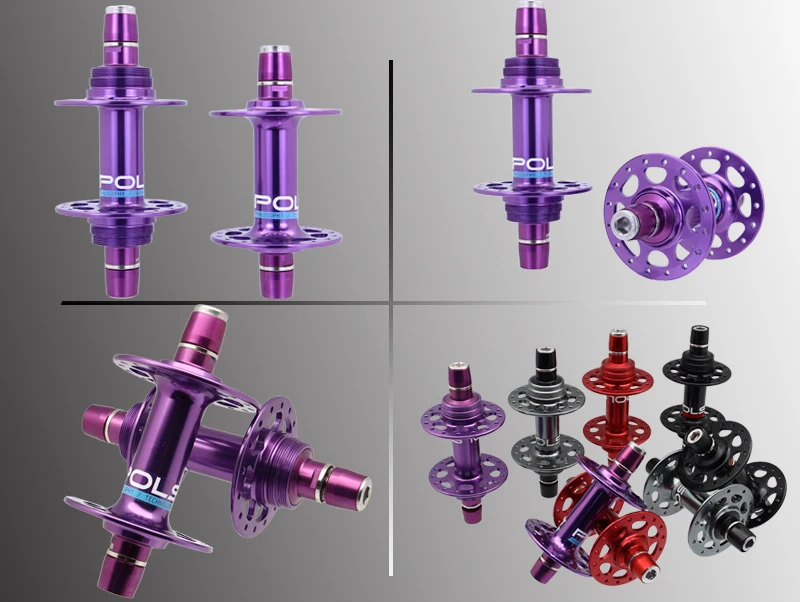 FH003  Hollow axis cnc High Quality Aluminum 32h Bike Hub 20 24 Hole Bicycle Rear Hubs Fixed Gear Bikes Hub